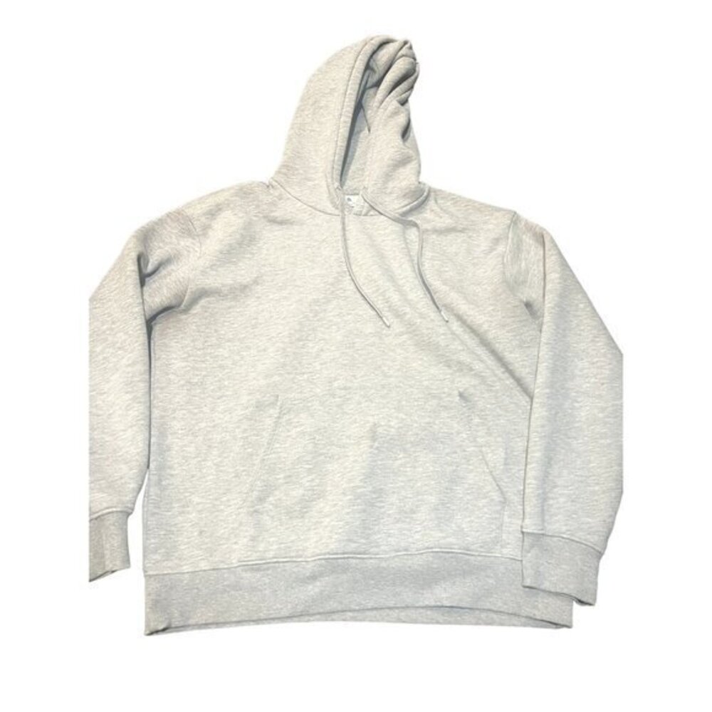 ZARA Womens XXL Gray‎ Heather Fleece Lined Pullover Hoodie Sweatshirt |A1